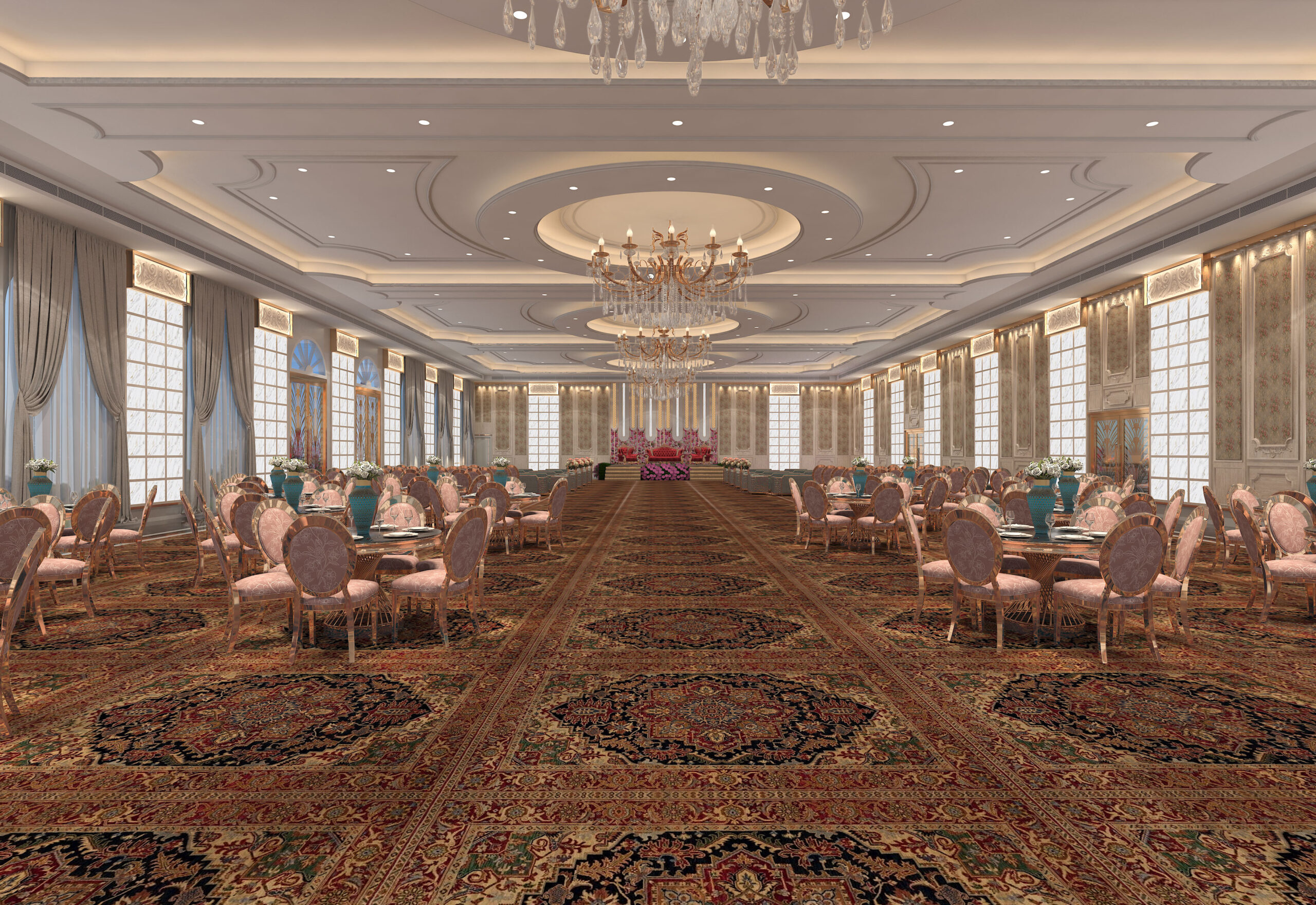 Hotel lounge and bar interior