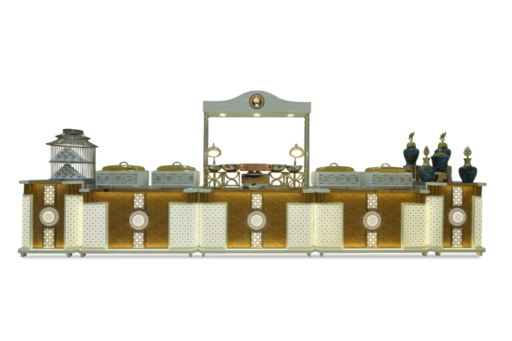 Rose Crown Buffet Counter by Venue Transform