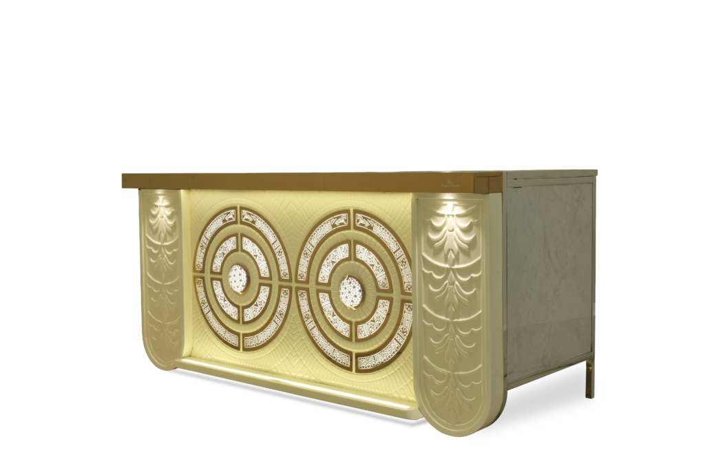Midnight Bloom Buffet Counter by Venue Transform