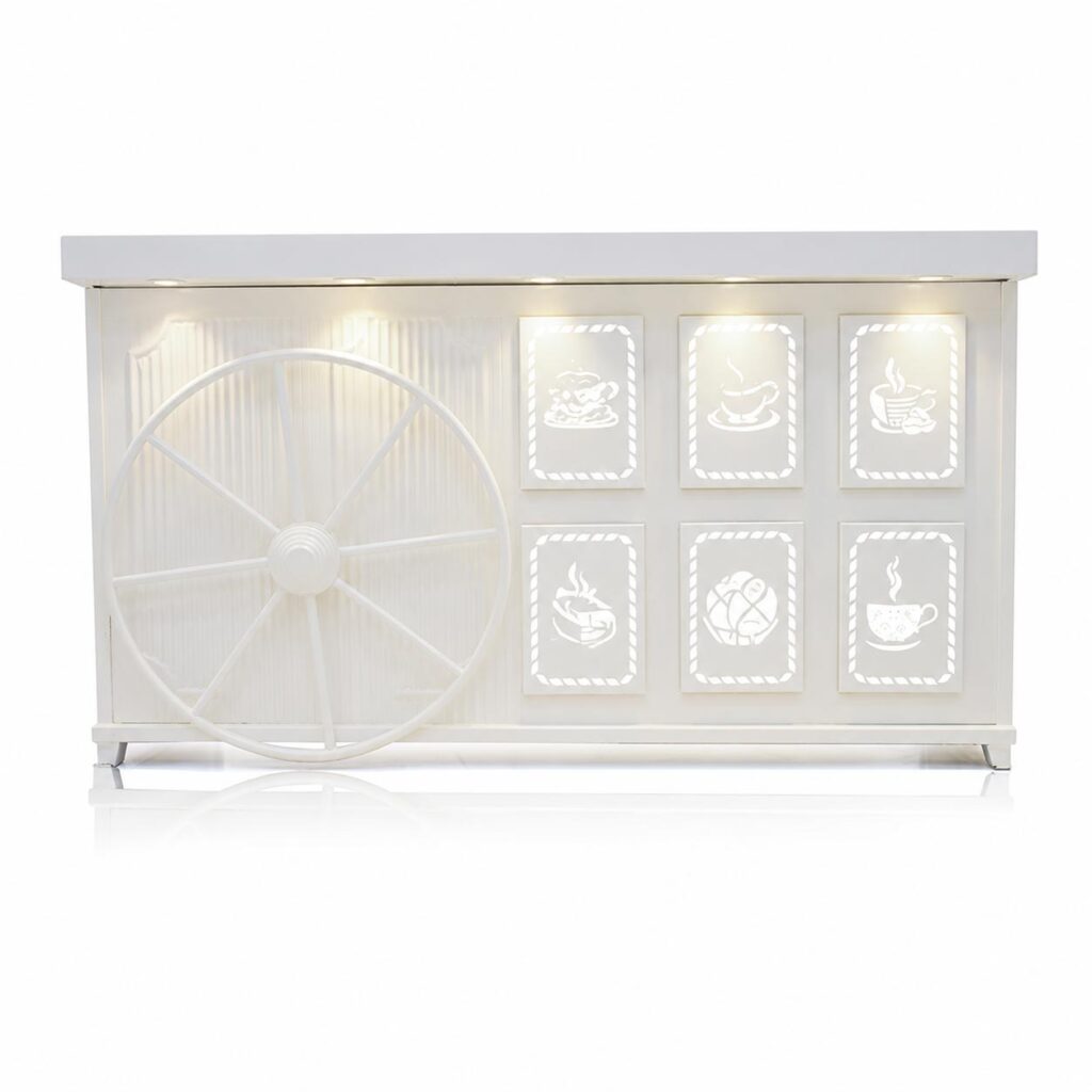 Pearl Canopy Cart Counter by Venue Transform