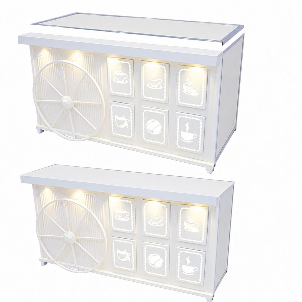 Pearl Canopy Cart Counter by Venue Transform