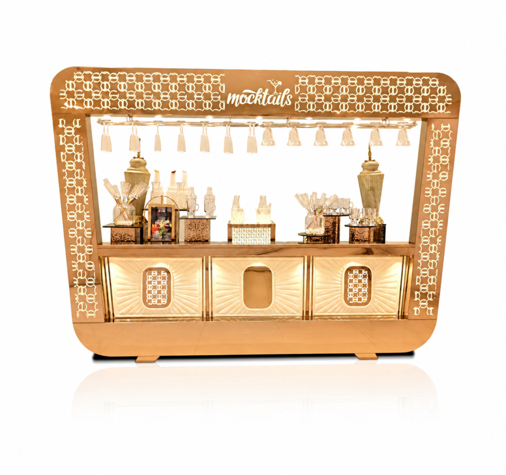 Crystal Hanger Serving Table by Venue Transform