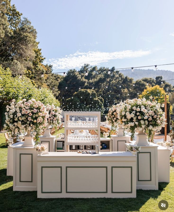 Monochrome Wedding Reception Bar