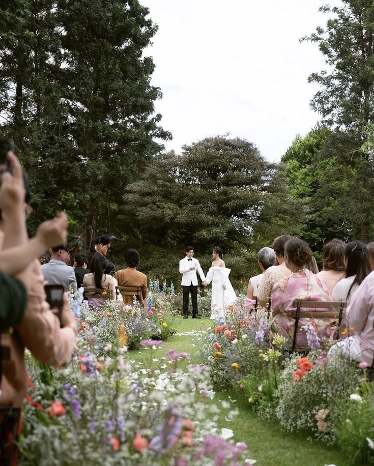 Botanical garden wedding ceremony