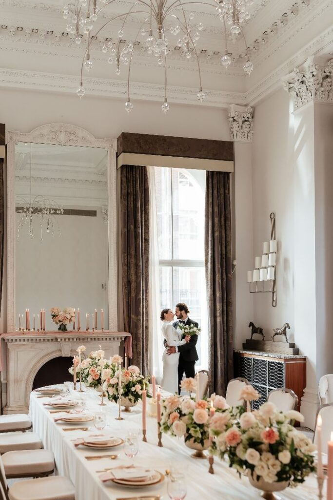 Boutique hotel wedding reception