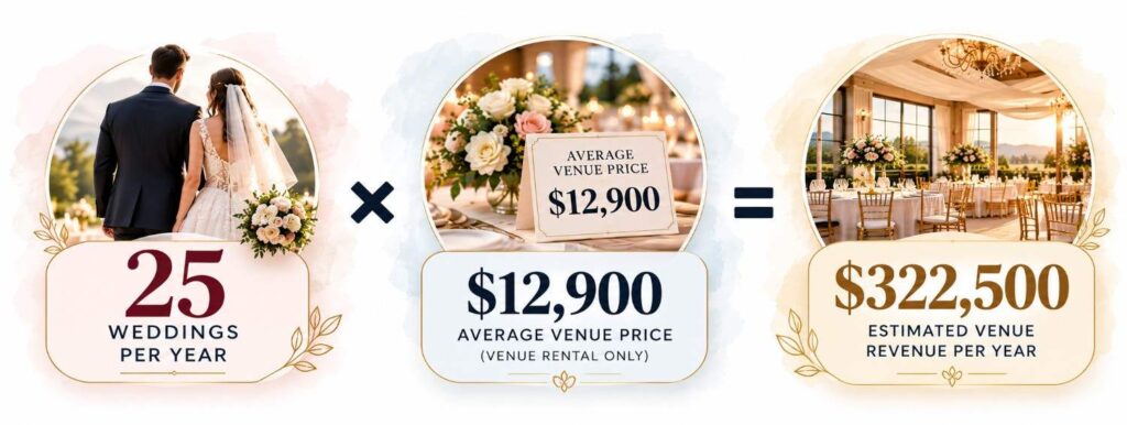 Wedding venue revenue example